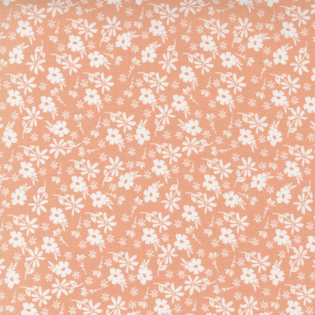 Emma Quilt Fabric - Blossom Small Floral in Peach - 37631 12