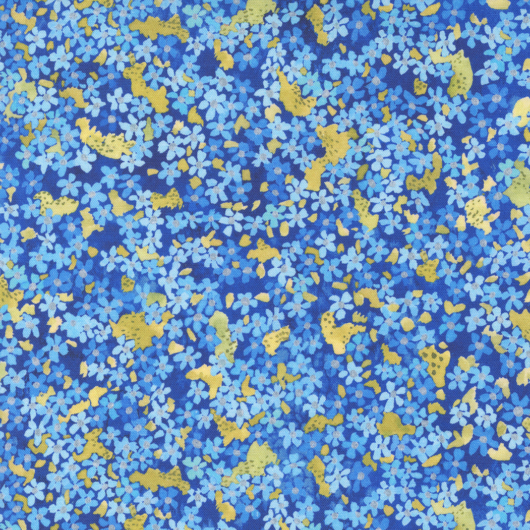 Eufloria Quilt Fabric - Petal Fetti Small Floral in Cornflower Blue - 39746 17