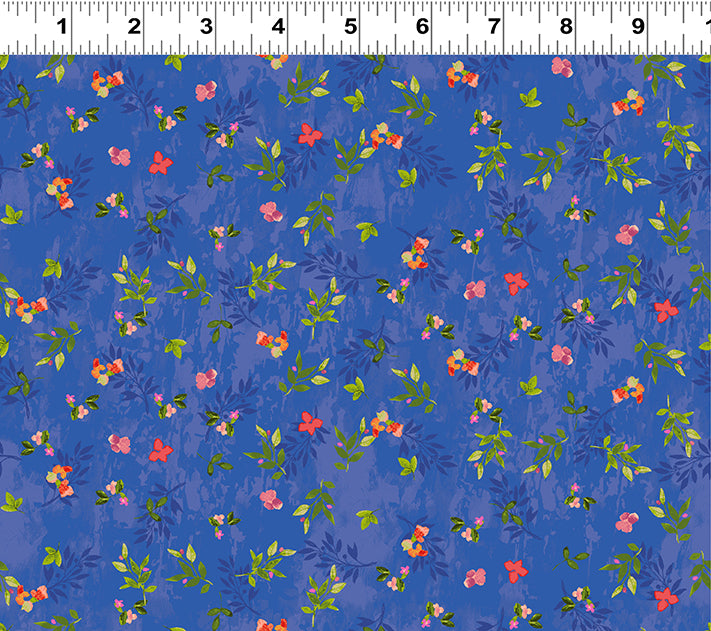 Feathered Friends Quilt Fabric - Sprigs in Light Royal Blue - Y3495-91