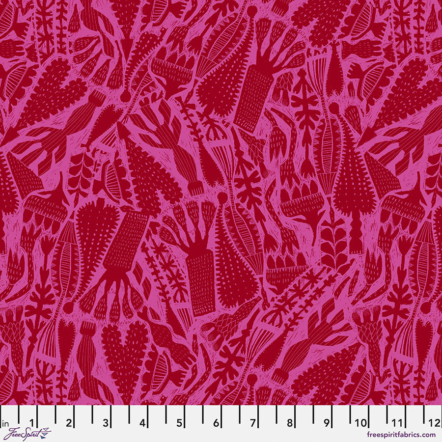 Find the Birds Quilt Fabric - Cuore in Raspberry Pink - PWES007.RASPBERRY