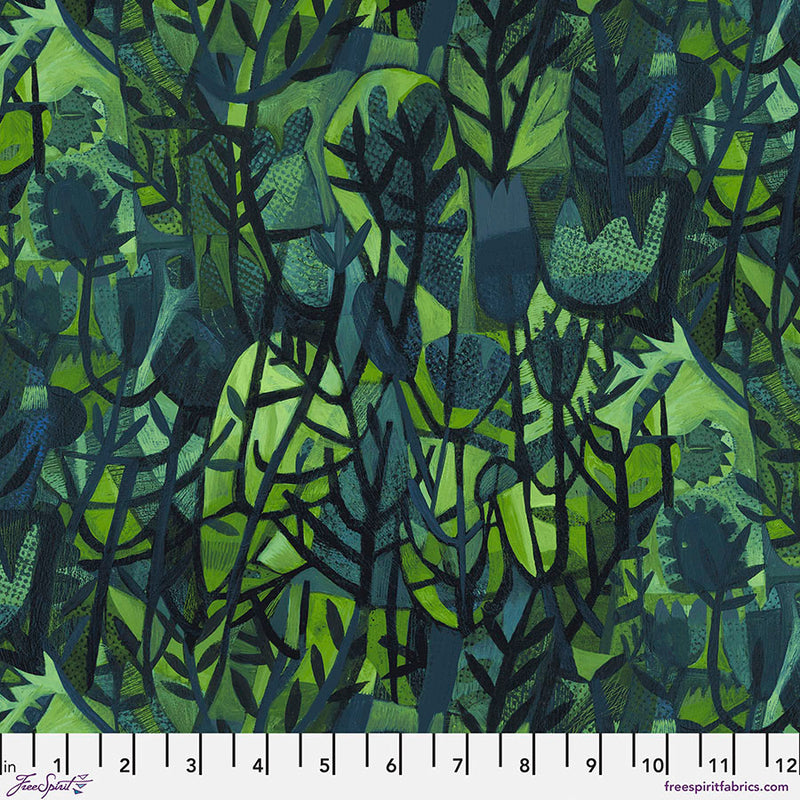 Find the Birds Quilt Fabric - Verde in Green - PWES008.GREEN