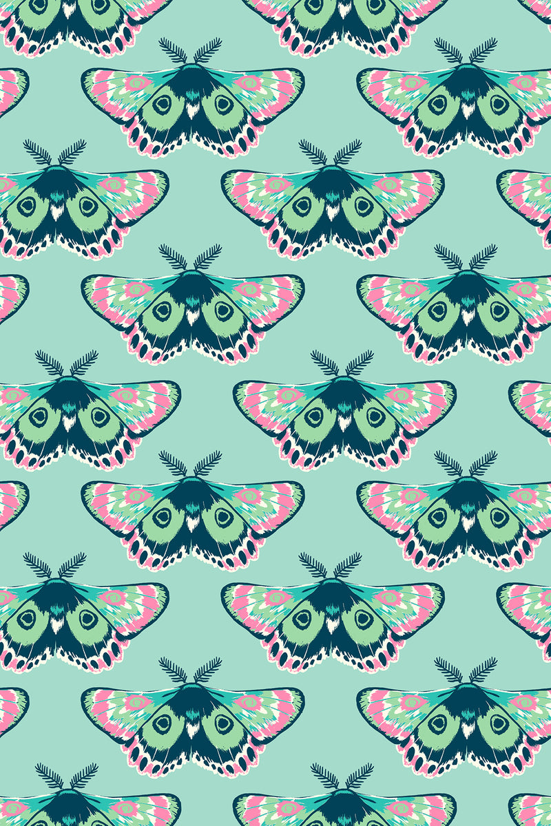 Firefly Quilt Fabric by Ruby Star Society - Glow Moth in Frost Aqua - RS2067 14