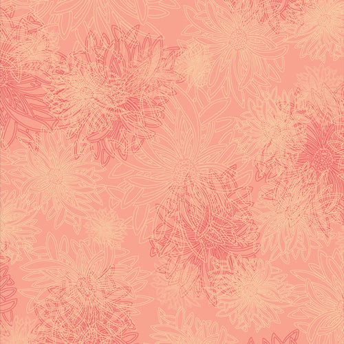 Floral Elements Quilt Fabric - Blush (Pink/Coral) - FE-502