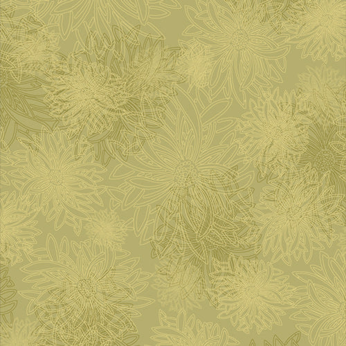 Floral Elements Quilt Fabric - Pear Green- FE-500