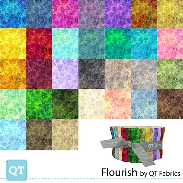 Flourish Quilt Fabric - Flourish Strips - set of 42 2 1/2" strips - STRIPS FLSH
