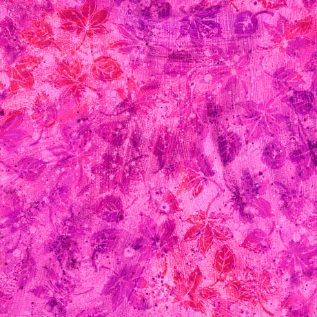 Flourish Quilt Fabric - Stucco Leaf Blender in Fuchsia Pink/Purple - 1649 29336 VP