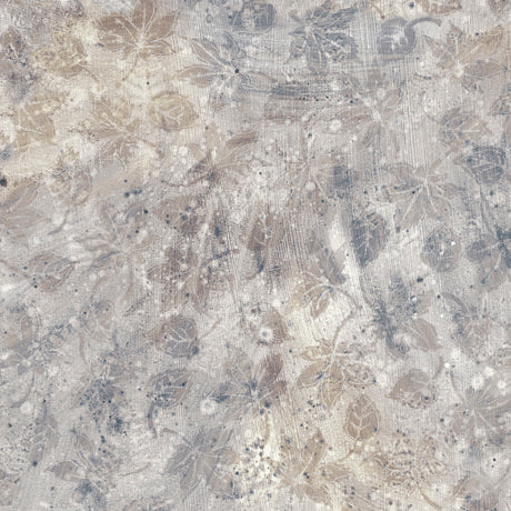 Flourish Quilt Fabric - Stucco Leaf Blender in Taupe - 1649 29336 KA