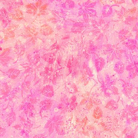 Flourish Quilt Fabric - Stucco Leaf Blender in Pink - 1649 29336 P