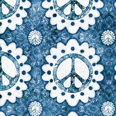 Flower Child - Set Peace Sign in Blue - 2600 29448 B