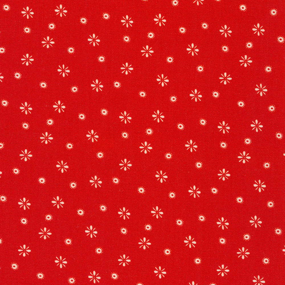 Flowerhouse Daisy's Redwork - Daisy Dots in Red - FLH-21272-3 RED