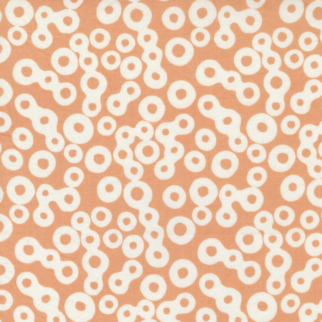 Frisky Quilt Fabric - Floating (Rings) in Peachy Orange - 1772 27