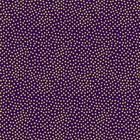Garden Pindot Metallic Quilt Fabric - Metallic Gold Dots on Purple - CM1065-PURP-D