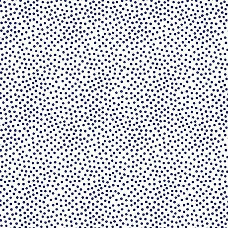 Garden Pindot Quilt Fabric - Beacon (Navy Dots on White) - CX1065-BEAC-D