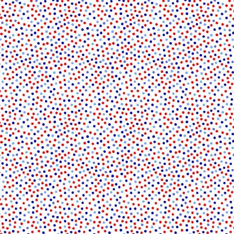 Garden Pindot Quilt Fabric - Cadet Blue and Red on White - CX1065-CADE-D