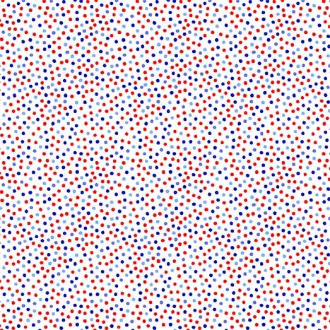 Garden Pindot Quilt Fabric - Cadet Blue and Red on White - CX1065-CADE-D