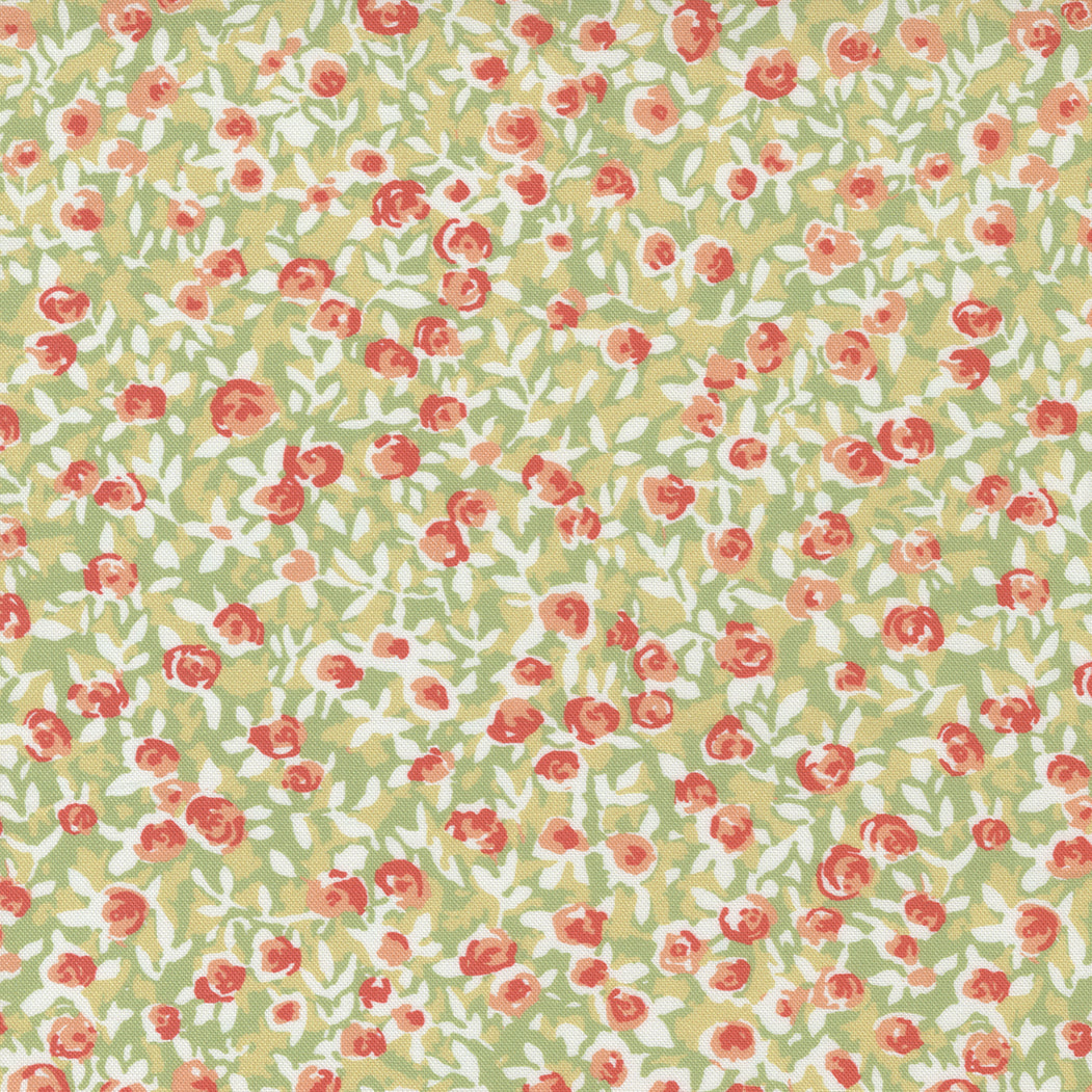 Garden Society Quilt Fabric - Petite Fleur in Pistachio Green - 11893 17
