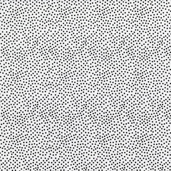 Garden Pindot Quilt Fabric - Dalmatian (Black Dots on White) - CX1065-DALM-D