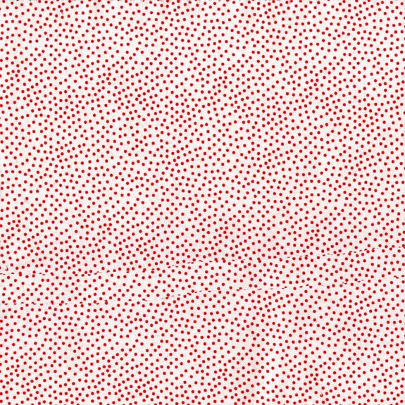 Garden Pindot Quilt Fabric - Peppermint (Red Dots on White) - CX1065-PEPP-D