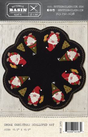 Gnome Christmas Scalloped Mat Pattern - BMB3245