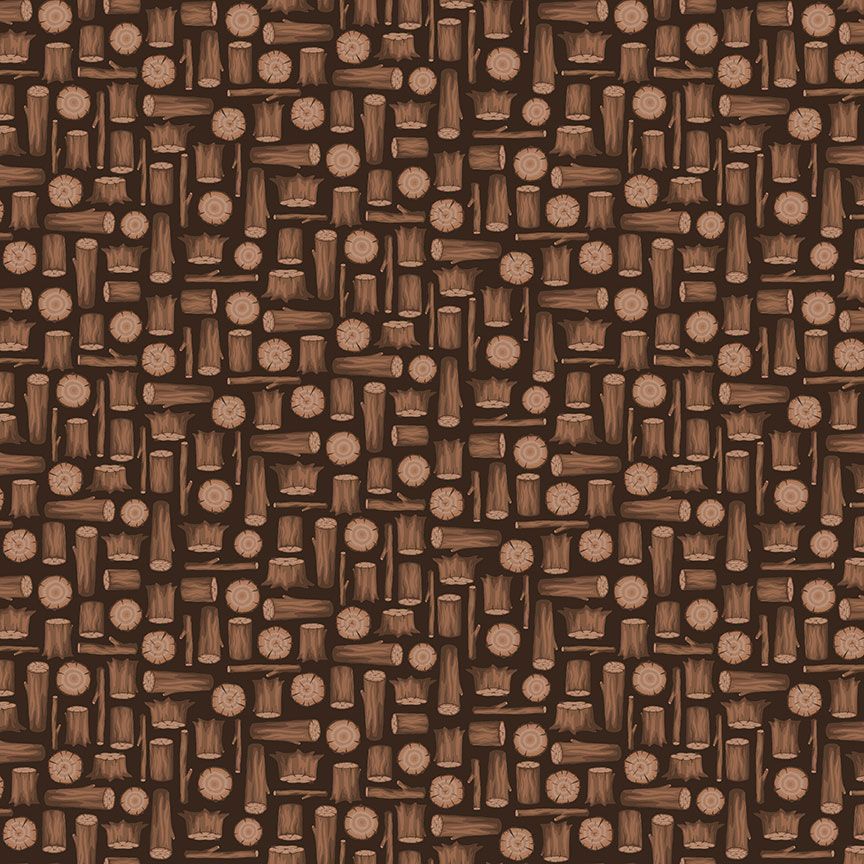 Got Wood Quilt Fabric - Lumber in Mocha Brown - STELLA-D2406 MOCHA