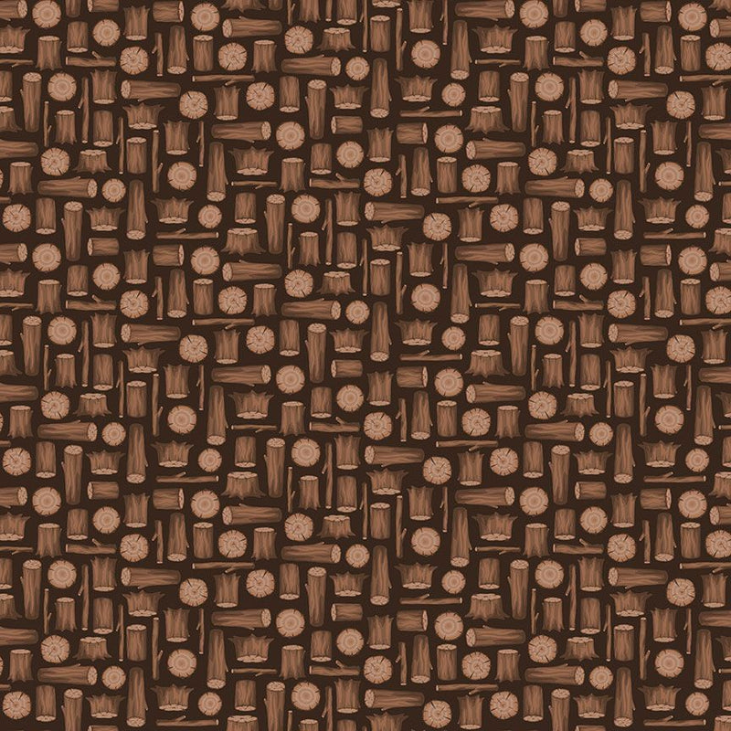 Got Wood Quilt Fabric - Lumber in Mocha Brown - STELLA-D2406 MOCHA