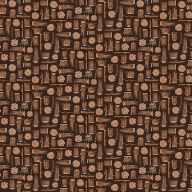 Got Wood Quilt Fabric - Lumber in Mocha Brown - STELLA-D2406 MOCHA