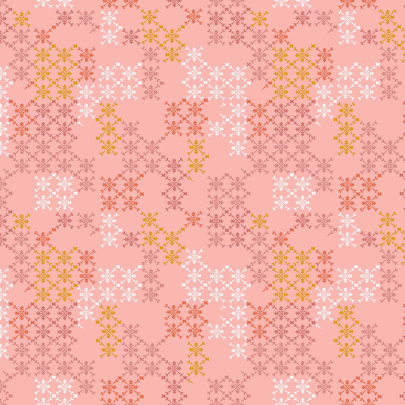 Hampton Court Quilt Fabric - Ironwork in Rose Pink - 90590-21