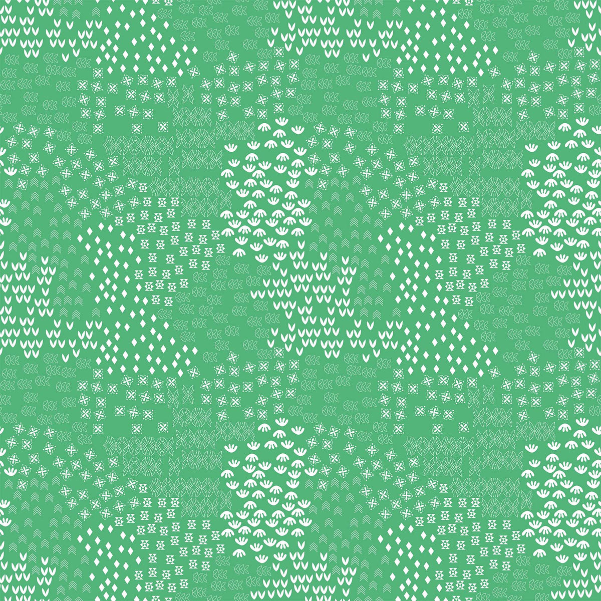 Hampton Court Quilt Fabric - Meadow in Green - 90589-76