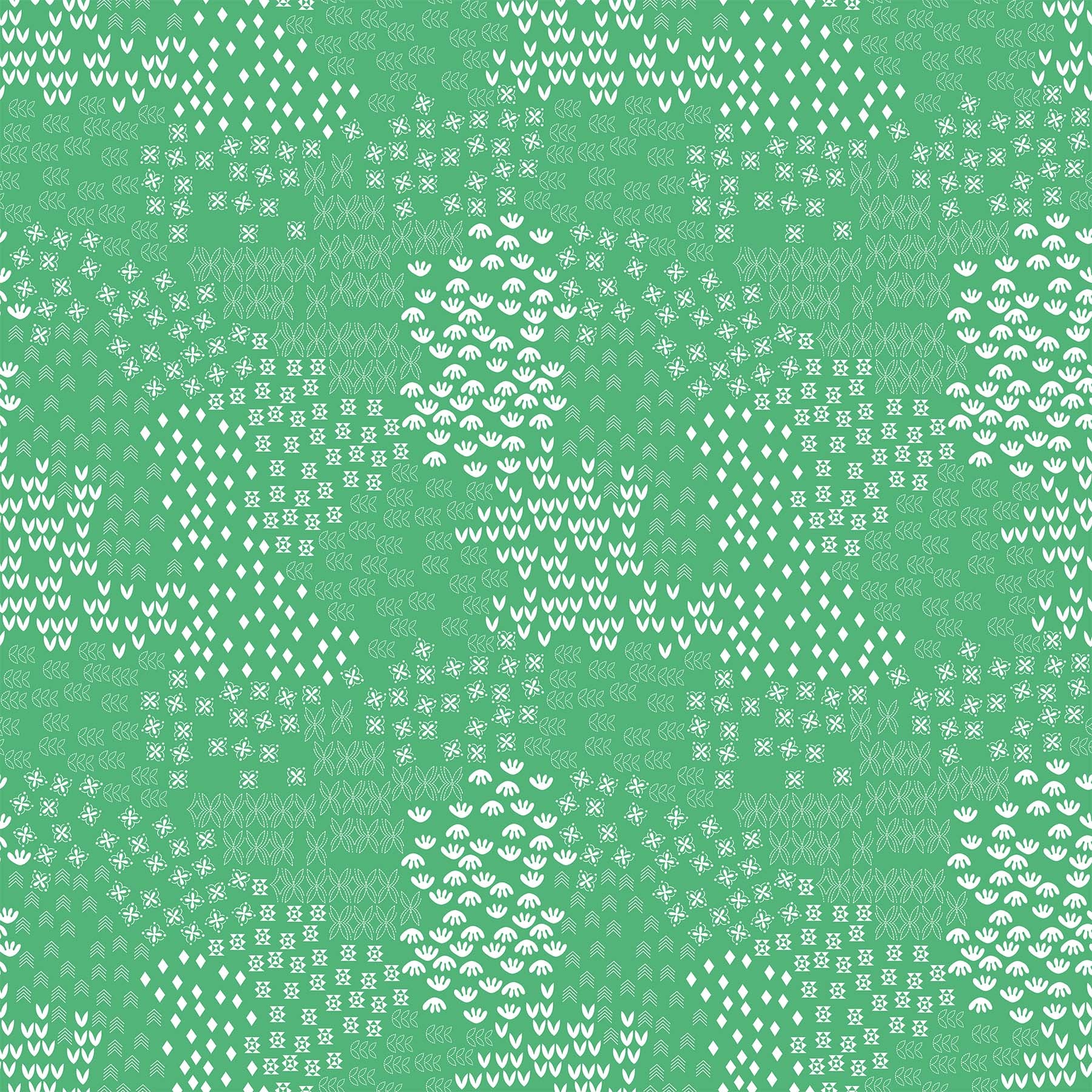 Hampton Court Quilt Fabric - Meadow in Green - 90589-76