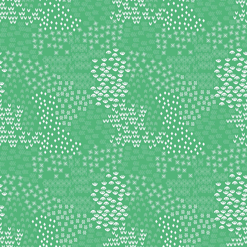 Hampton Court Quilt Fabric - Meadow in Green - 90589-76