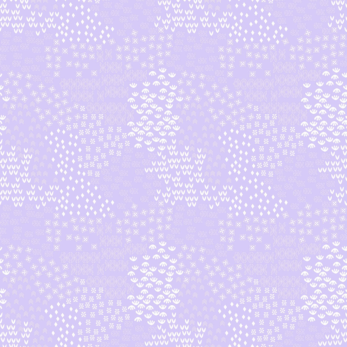 Hampton Court Quilt Fabric - Meadow in Lilac Purple - 90589-80