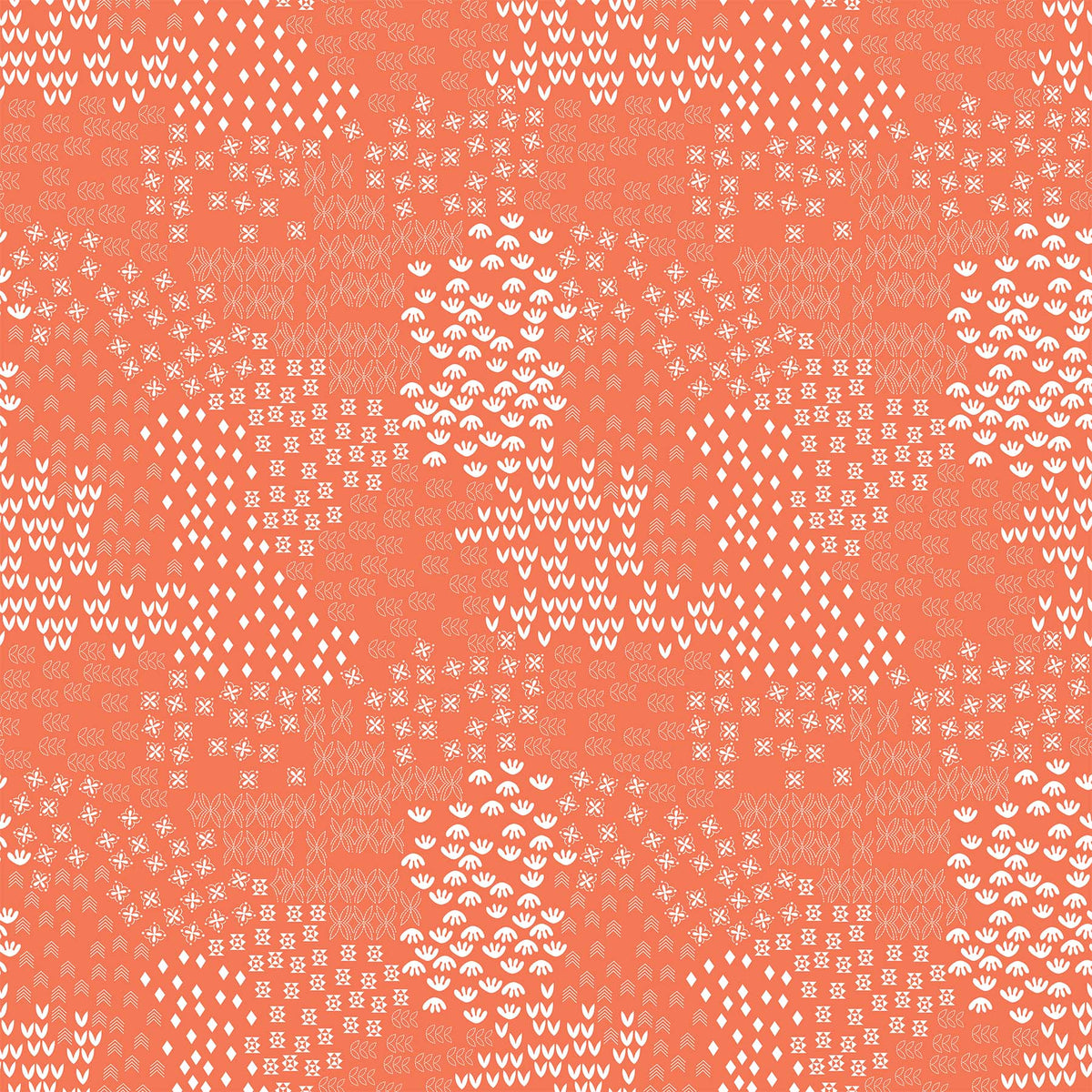Hampton Court Quilt Fabric - Meadow in Red Pink - 90589-26