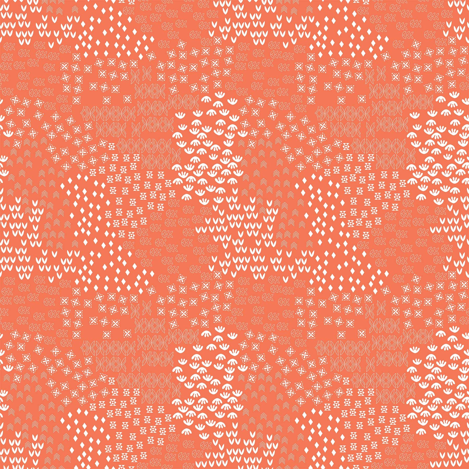 Hampton Court Quilt Fabric - Meadow in Red Pink - 90589-26