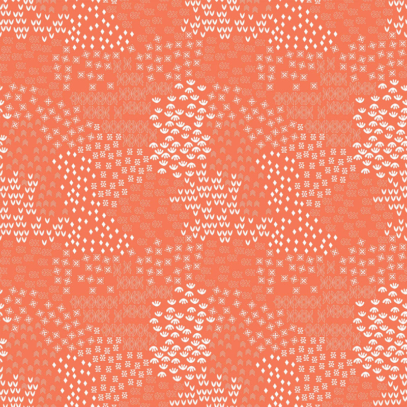 Hampton Court Quilt Fabric - Meadow in Red Pink - 90589-26