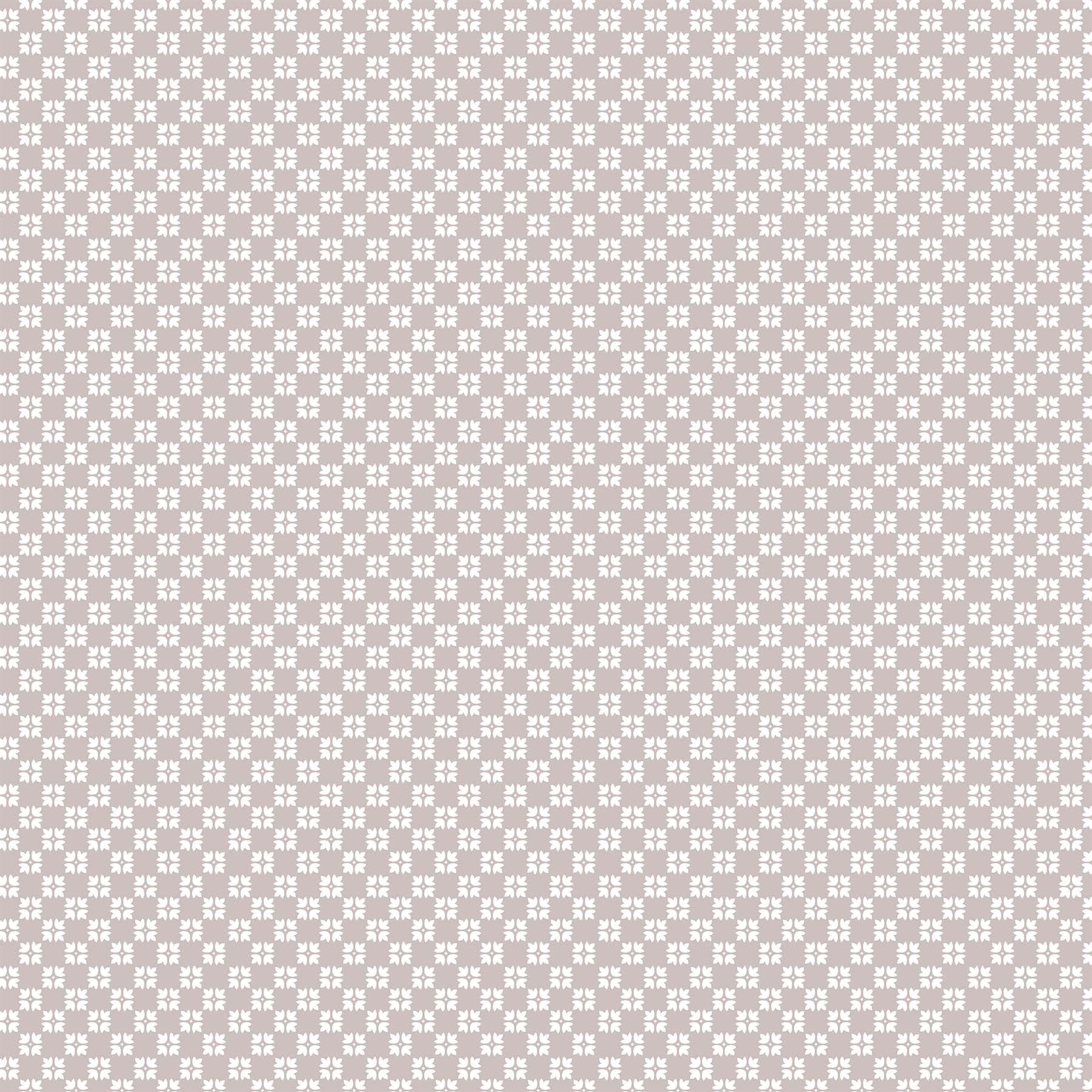 Hampton Court Quilt Fabric - Patterned Check in Clay Gray - 90591-14