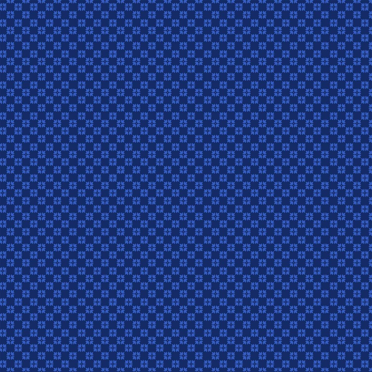 Hampton Court Quilt Fabric - Patterned Check in Navy Blue - 90591-42