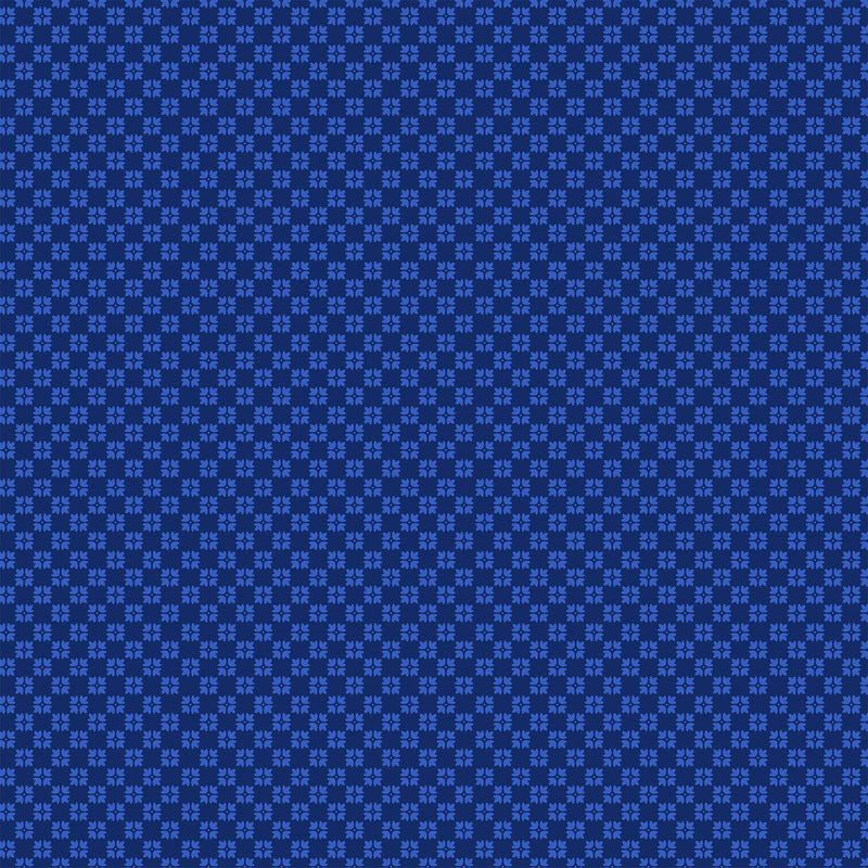 Hampton Court Quilt Fabric - Patterned Check in Navy Blue - 90591-42