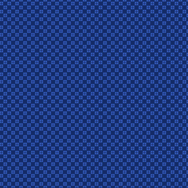 Hampton Court Quilt Fabric - Patterned Check in Navy Blue - 90591-42