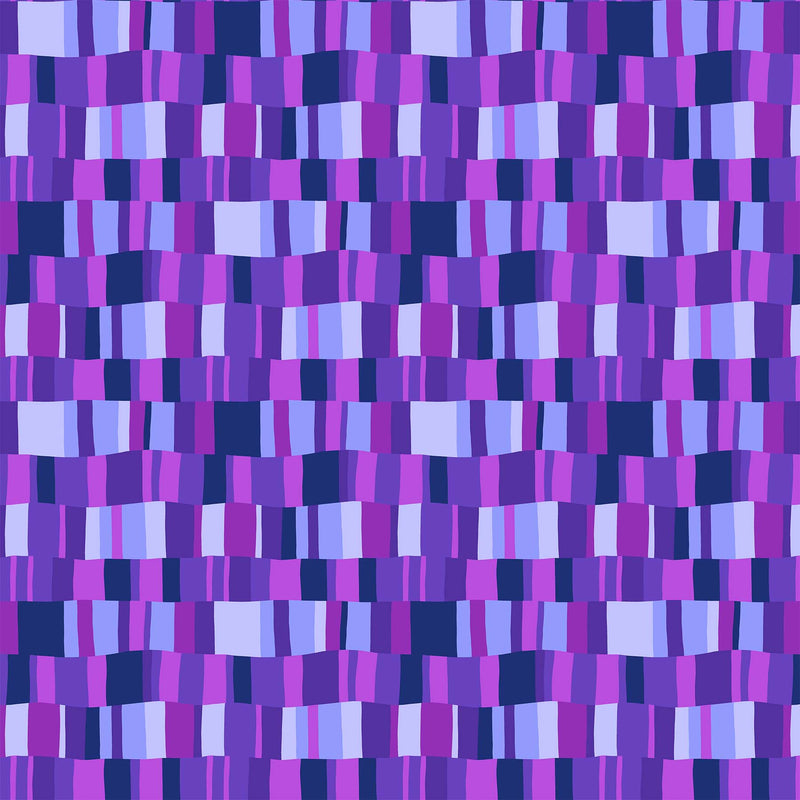 Happiness Quilt Fabric - Decking in Purple/Multi - 90594-84