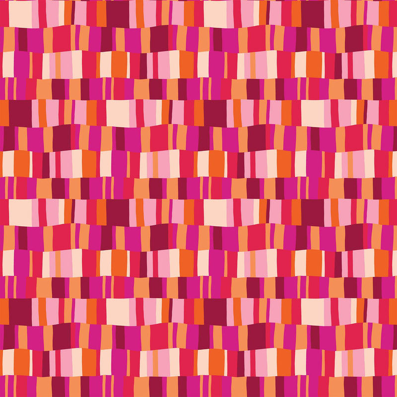 Happiness Quilt Fabric - Decking in Red/Multi - 90594-24