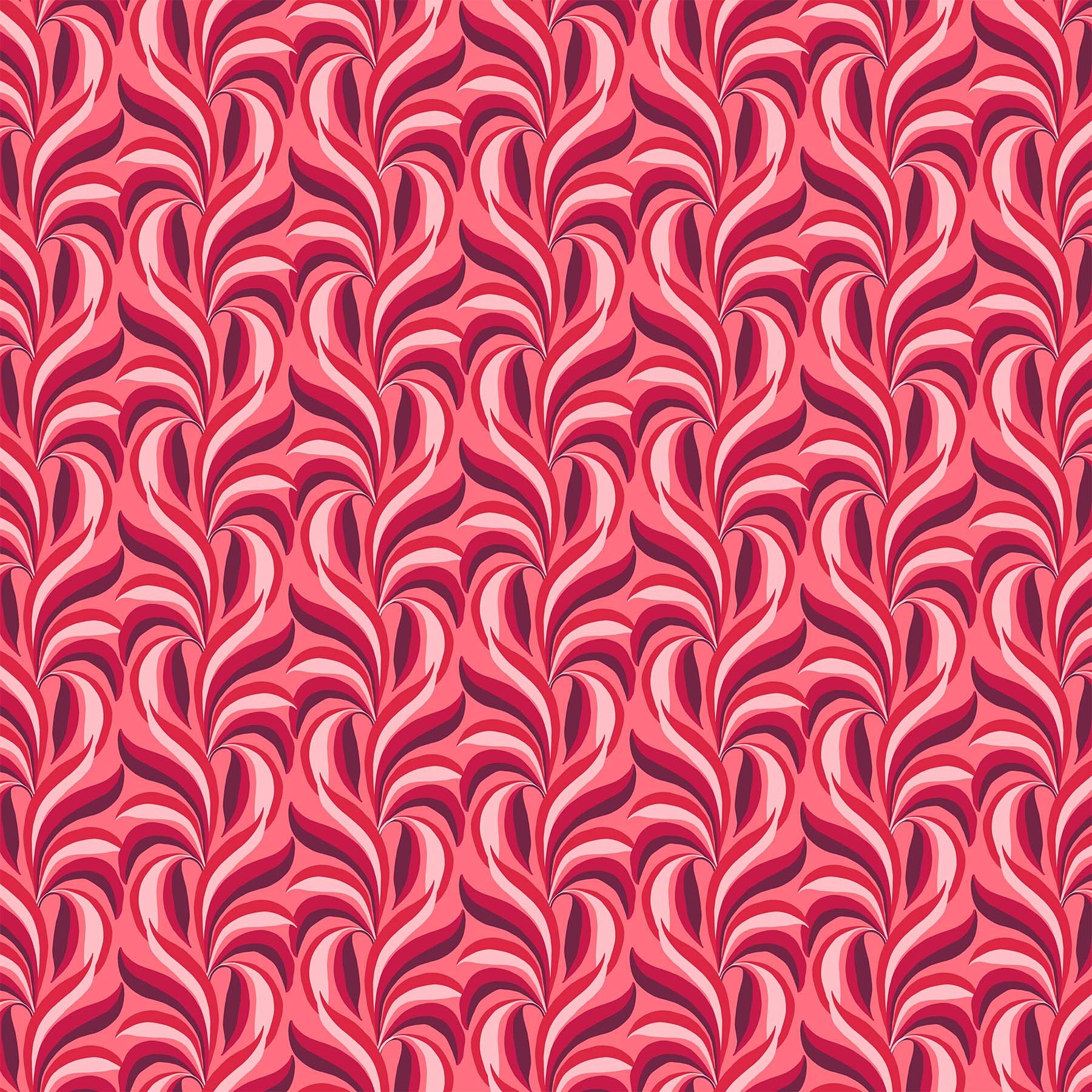 Happiness Quilt Fabric - Peace Leaves in Red/Multi - 90593-24