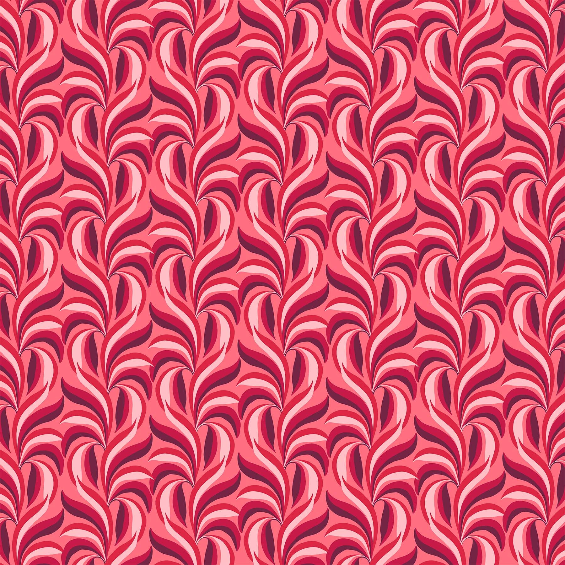 Happiness Quilt Fabric - Peace Leaves in Red/Multi - 90593-24