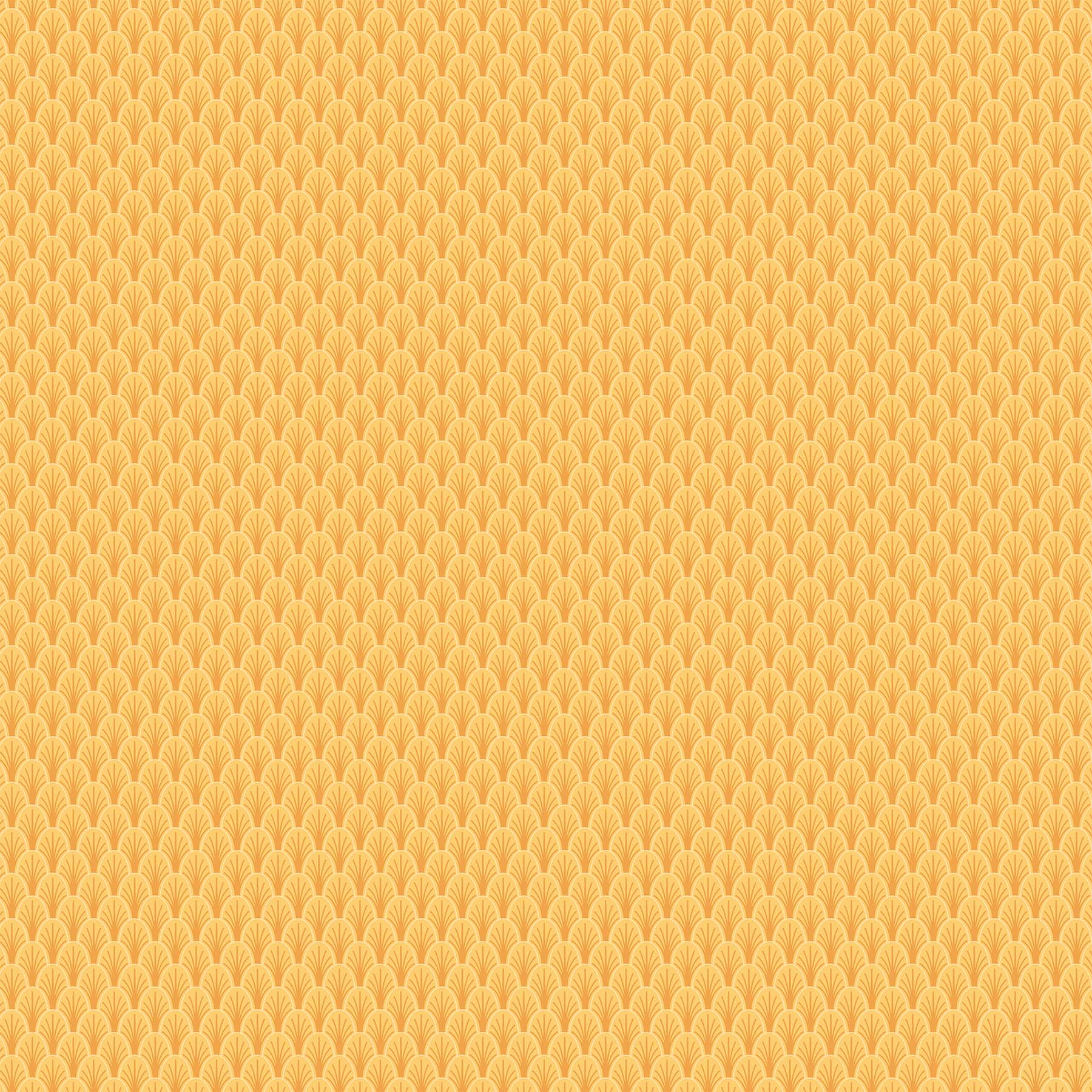 Happiness Quilt Fabric - Scallops in Yellow - 90598-50