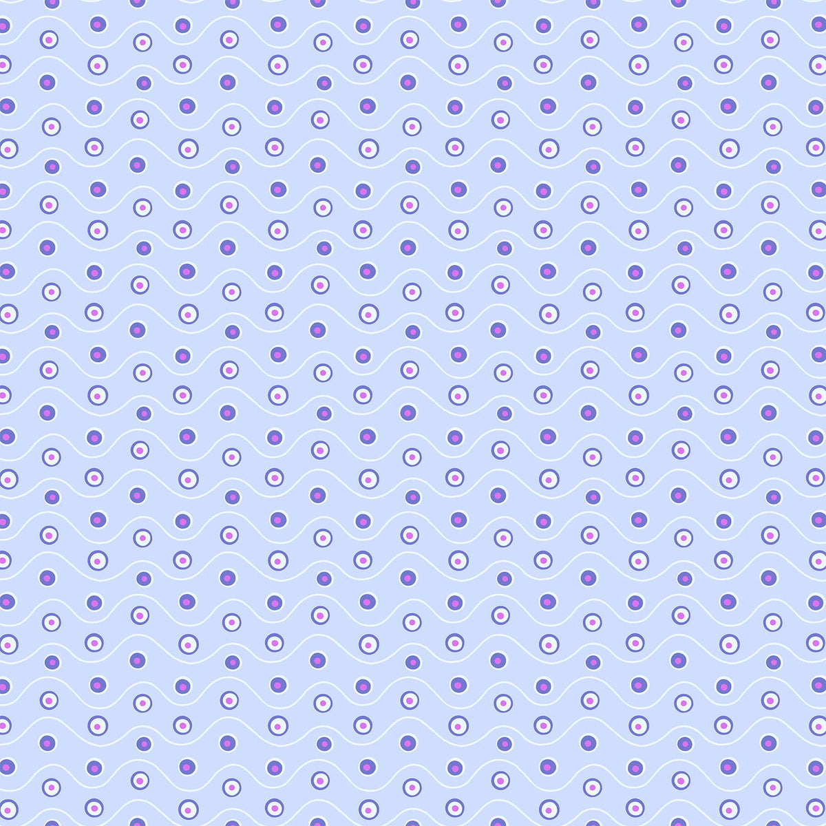 Happiness Quilt Fabric - Wave in Blue Multi - 90596-40