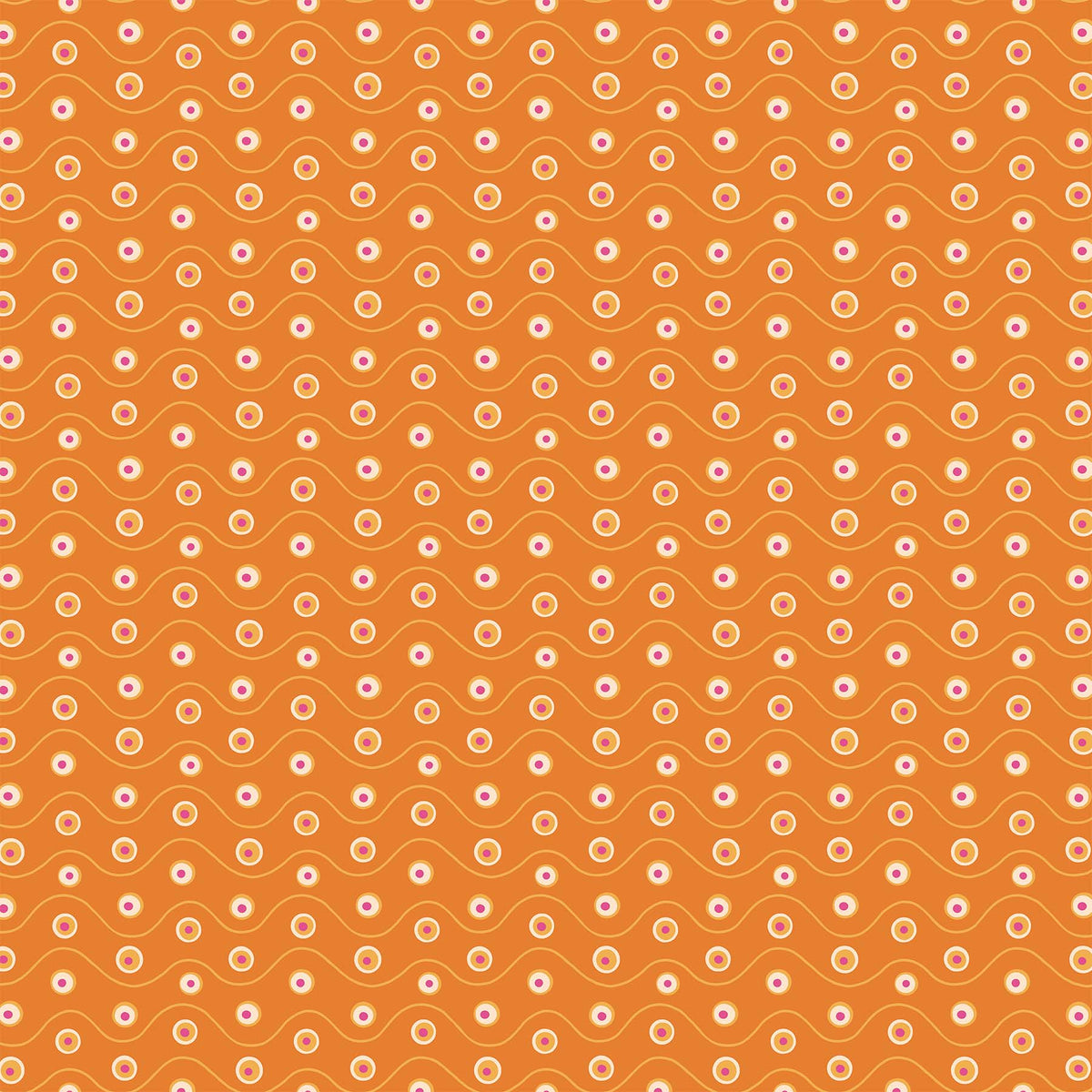 Happiness Quilt Fabric - Wave in Orange/Multi - 90596-56