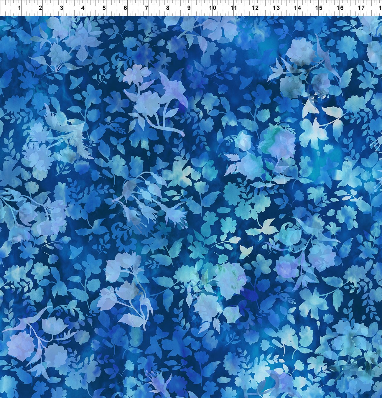 Haven Quilt Fabric - Shadows in Blue - 2HVN 2