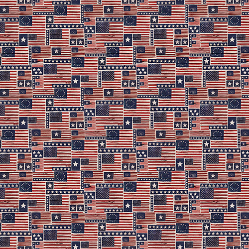 Heart of America Quilt Fabric - Old Glory in Multi - 20250-MLT