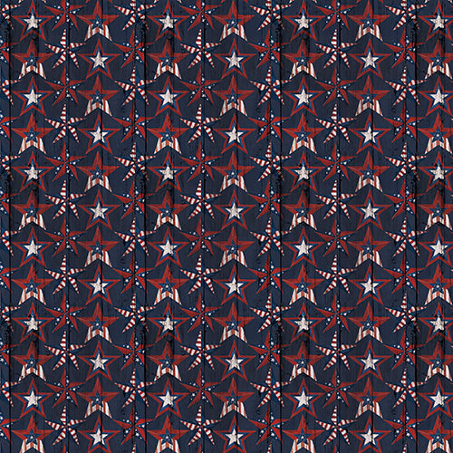 Heart of America Quilt Fabric - Patriotic Stars in Navy - 20249-NVY
