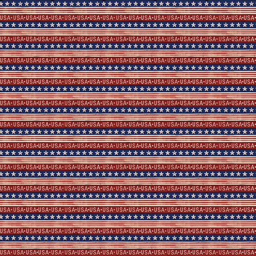 Heart of America Quilt Fabric - Stars and Stripes in Multi - 20248-MLT