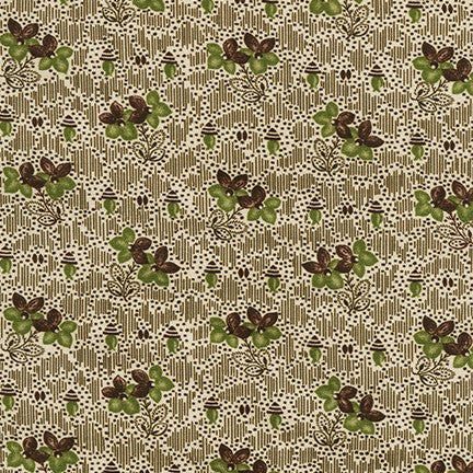 Henderson Street Quilt Fabric - Violets in Green - AZU-20512-7 GREEN